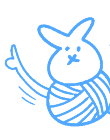 毛糸玉に乗ったにゃむにゃむのキャラクター
